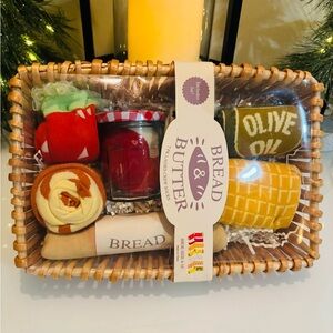 Bread & Butter Gift Basket with Assorted Socks